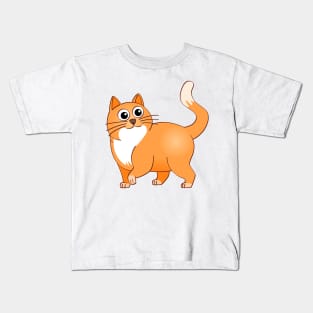 The happy orange cat illustration. Kids T-Shirt